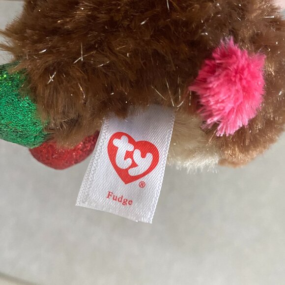NWT Ty Beanie Boos Fudge the Christmas Holiday Reindeer 6" 2019 - Picture 14 of 16